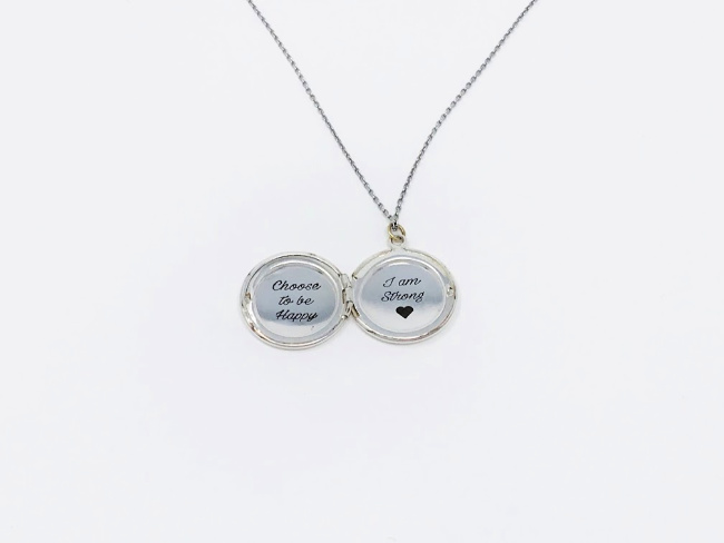 Customized silver locket